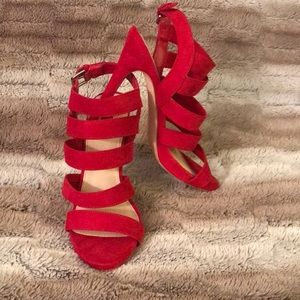 Forever 21 Red Strappy Heels